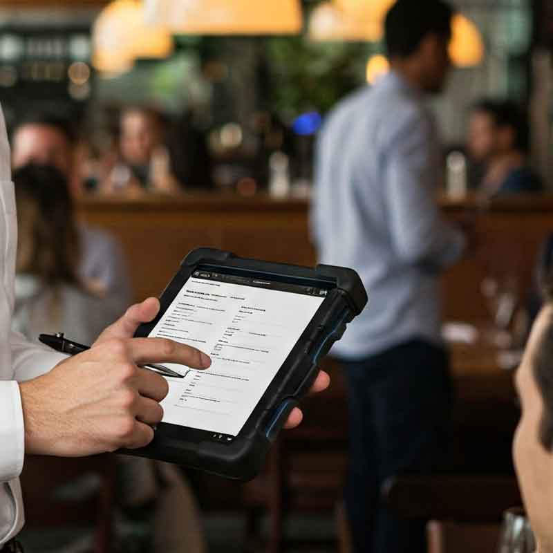 Waiter tablet order taking